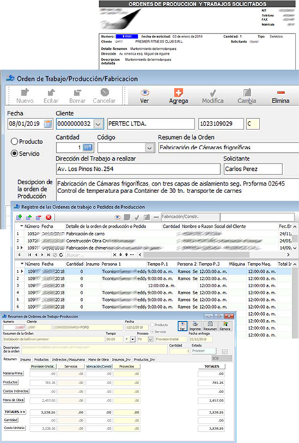 Modulo de Produccion y Ordenes Sofia Bolivia